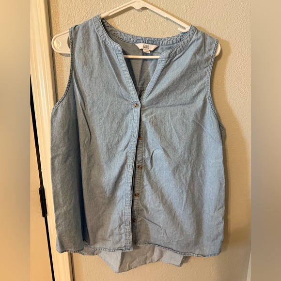100% Cotton Natural Button Up Summer Blouse - Picture 1 of 4